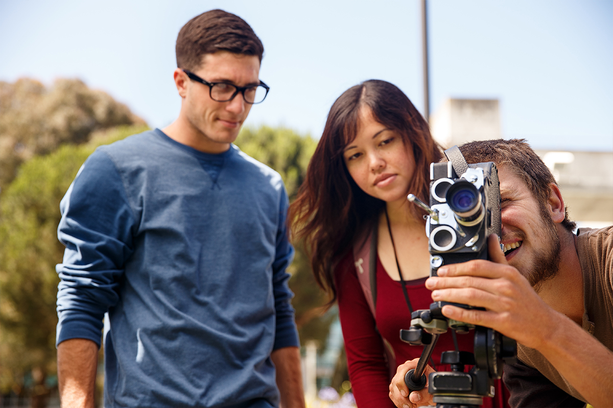 SF State students filming a video