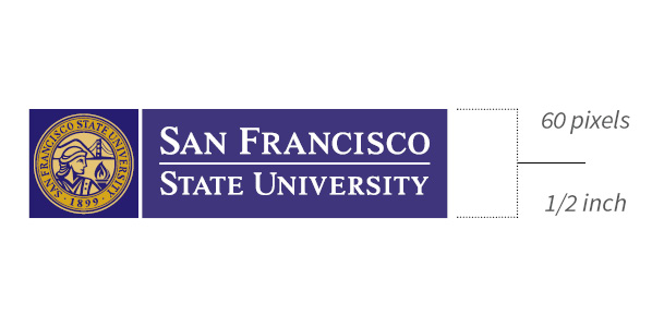 SFSU Primary Logo identifying minimum size