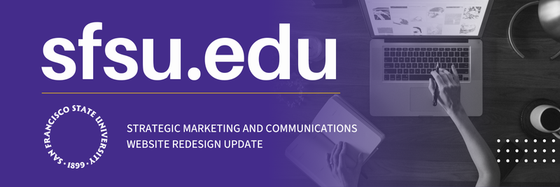 SMC's sfsu.edu website redesign project with logo loupe